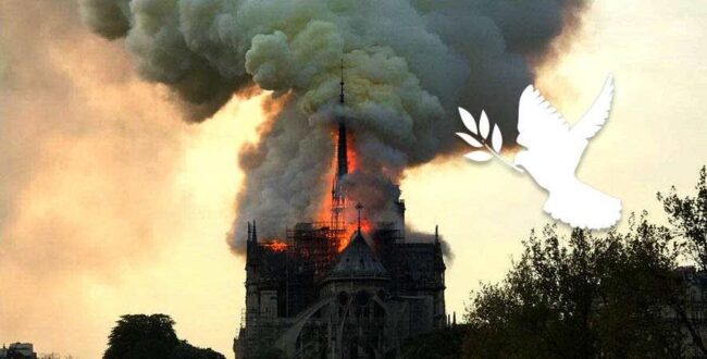 L’incendie de Notre-Dame.